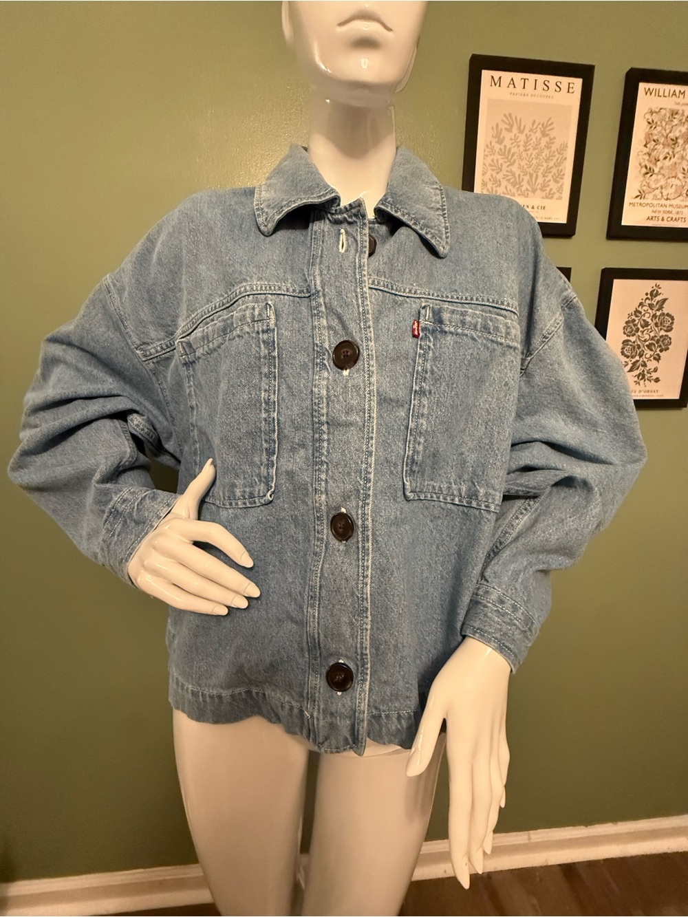 Levi's Light Blue Denim Jacket with Button Front